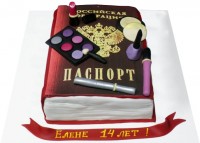 Торт на 14 лет девочке с паспортом в Санкт-Петербурге